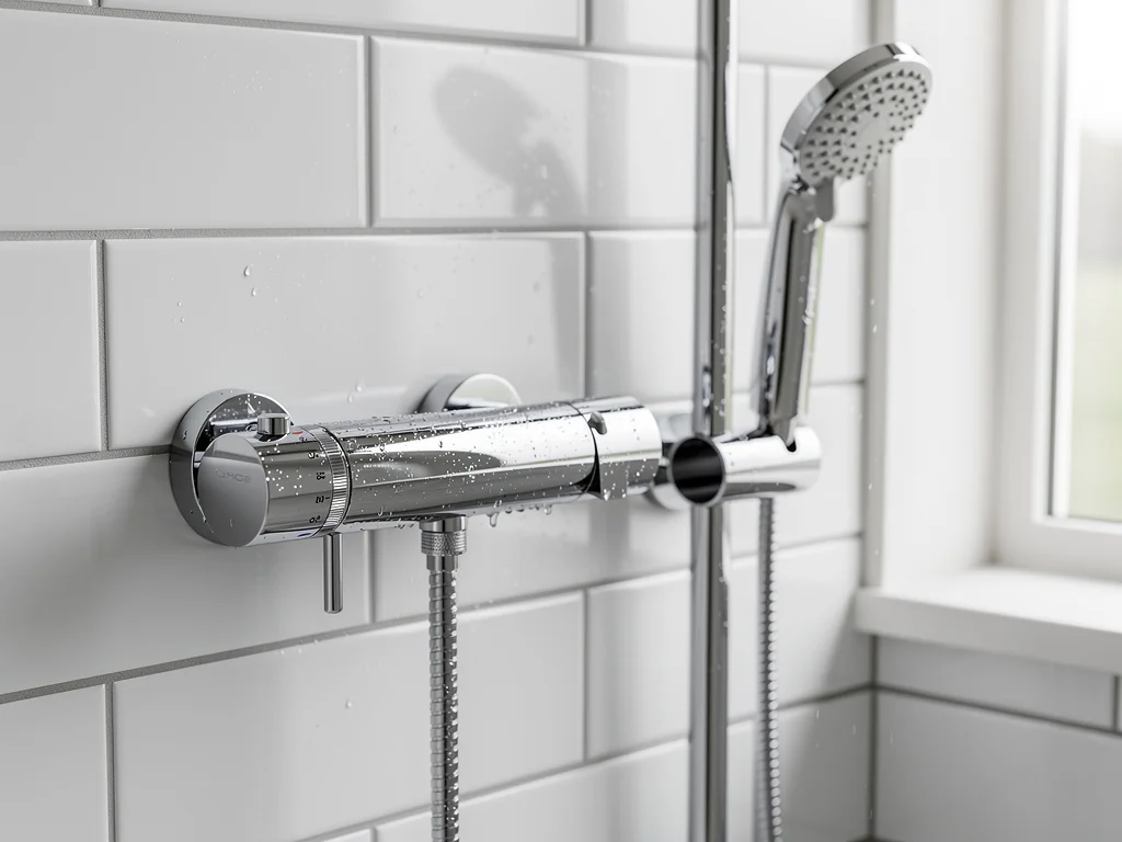 Mitigeur thermostatique et douchette à hauteur réglable
